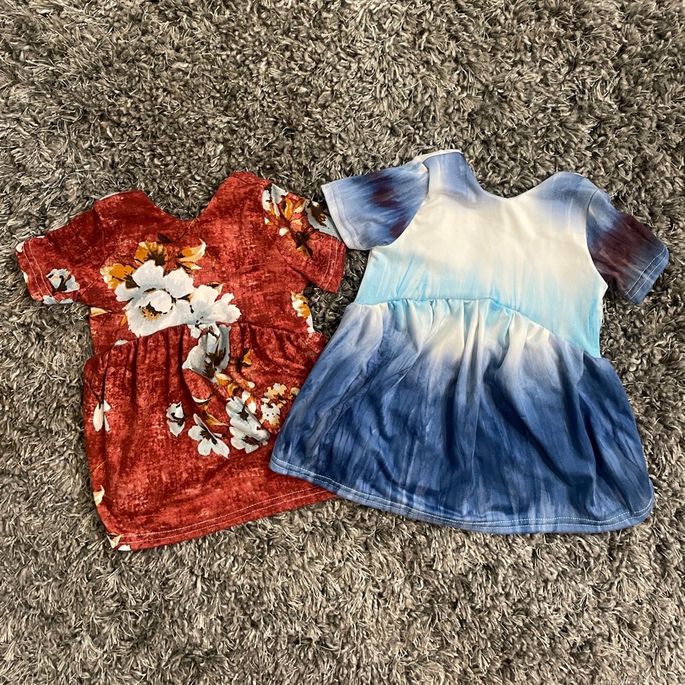 Mary Kate Boutique bundle of two 12-18 months tops with scoop back